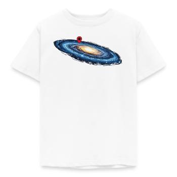 Milky Way Location Pin Space Galaxy - Kids' T-Shirt - white - Front - AI Model Kid Male (0cm)