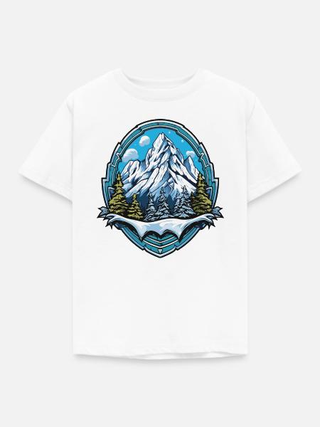 Berge Gebirge - Kinder T-Shirt - Weiß