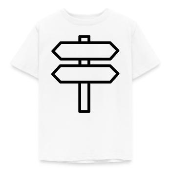 panneau direction - T-shirt Enfant - blanc - Devant - AI Model Kid Male (0cm)