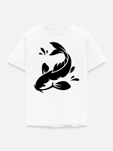 Koi - Kinder T-Shirt - Weiß