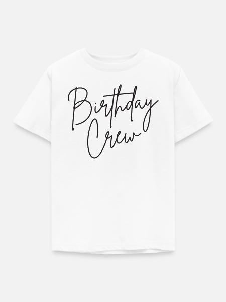 Birthday Crew - Kinder T-Shirt - Weiß
