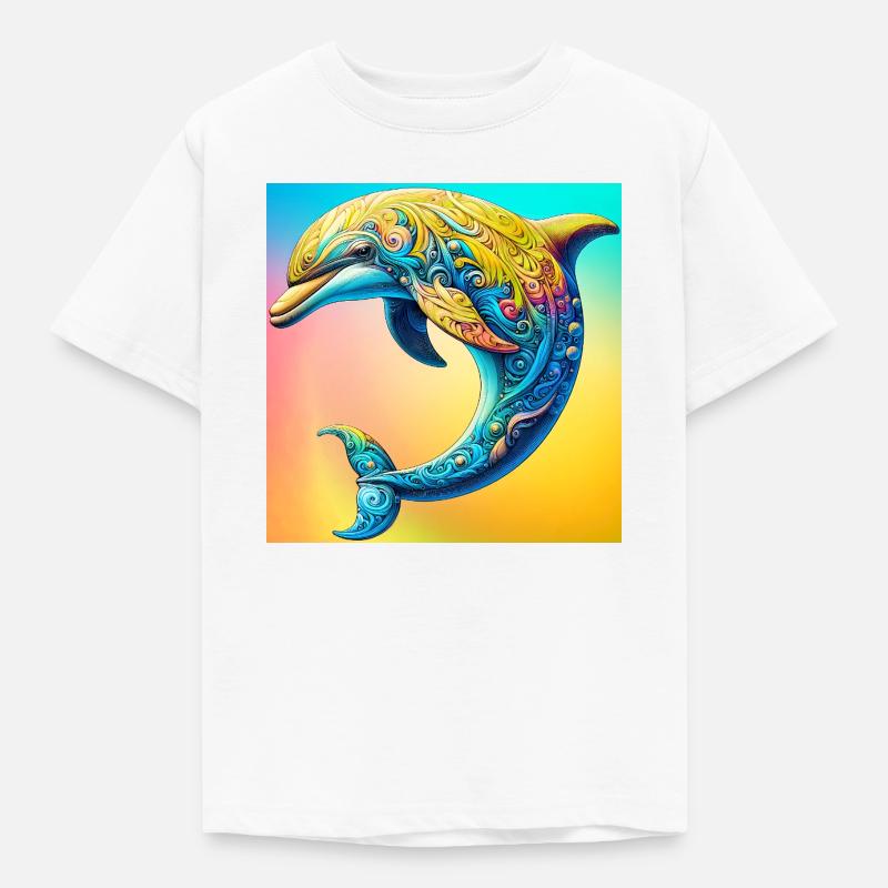 Delfin - Kinder T-Shirt - Weiß