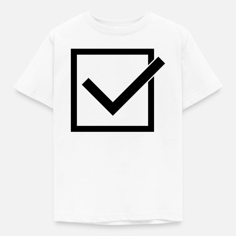 Check - Kinder T-Shirt - Weiß