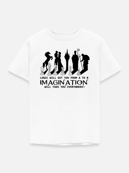 Schachlogik - Kinder T-Shirt - Weiß