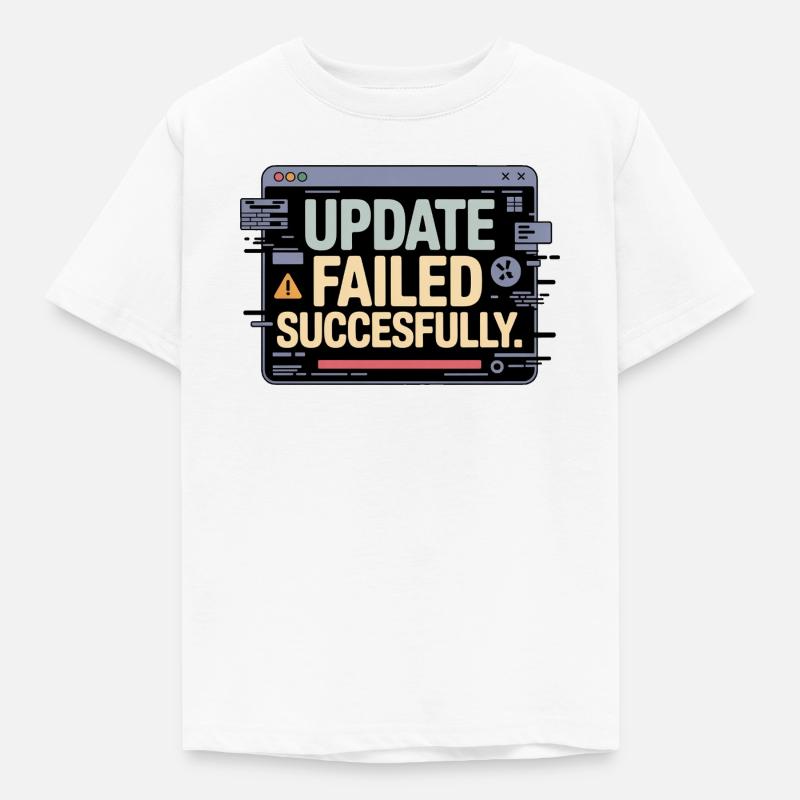 update-failed-successfully - Kinder T-Shirt - Weiß