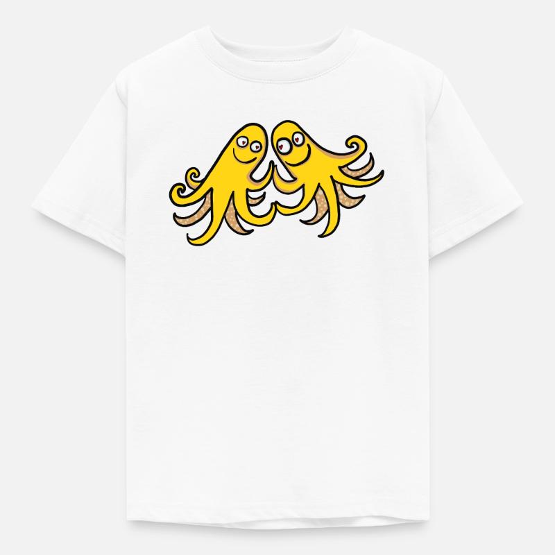 Dancing Octopuses - Kids' T-Shirt - white