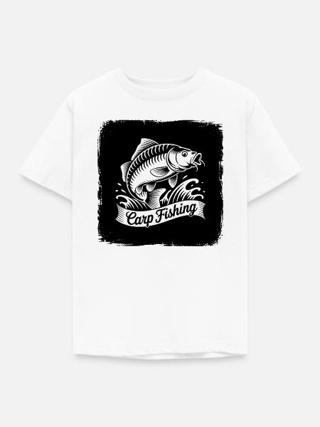 Karpfen Angeln - Kinder T-Shirt - Weiß