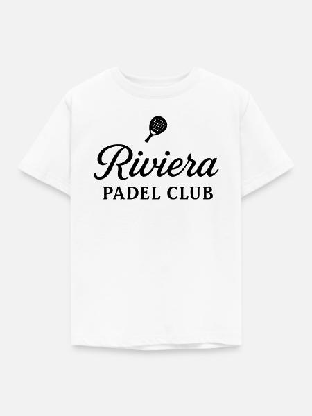 Riviera Padel Club Logo - Kinder T-Shirt - Weiß