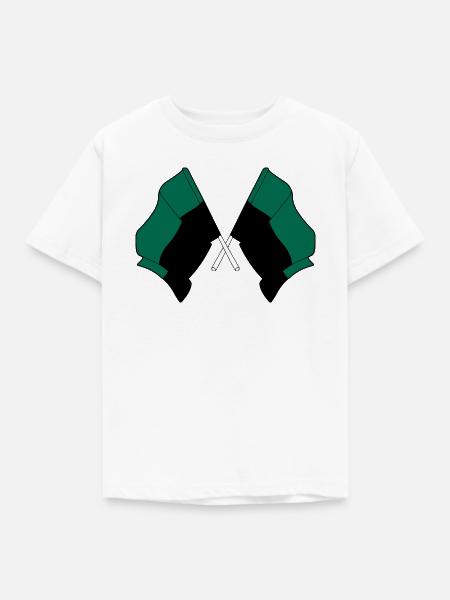 Texel Crossed Flags – Island Pride - Kinder T-Shirt - Weiß