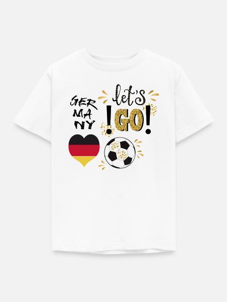 Fußball - Kinder T-Shirt - Weiß