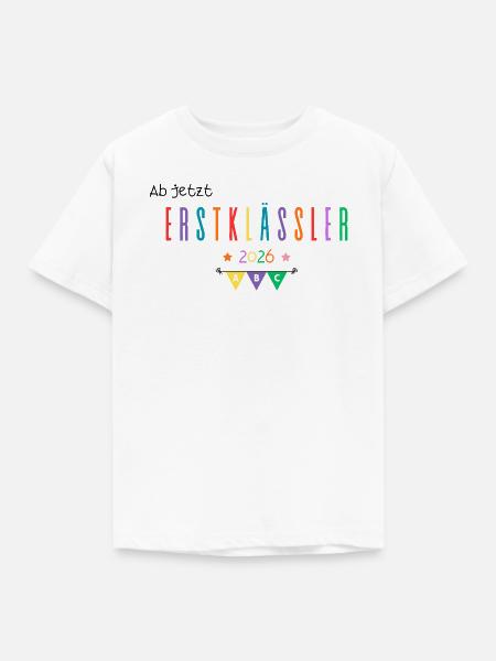 Erstklässler 2026 Schulstart - Kinder T-Shirt - Weiß