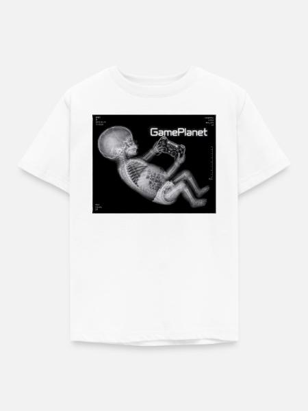 Röntgenbaby mit Spielcontroller - Kinder T-Shirt - Weiß