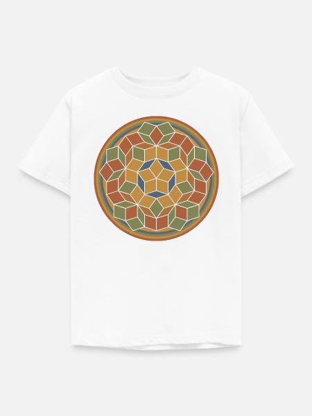 Penrose tiling Penrose Parkettierung Mathe Retro - Kinder T-Shirt - Weiß