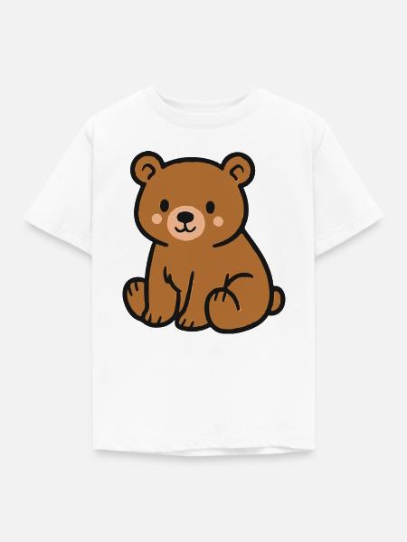 Kuschelbär - Kinder T-Shirt - Weiß