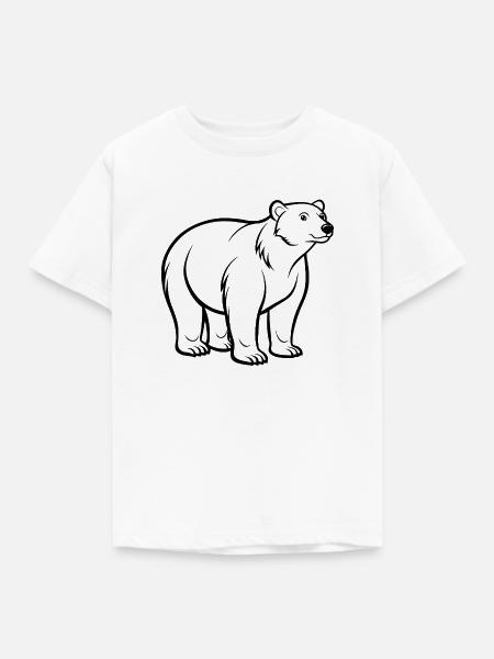 Eisbär - Kinder T-Shirt - Weiß