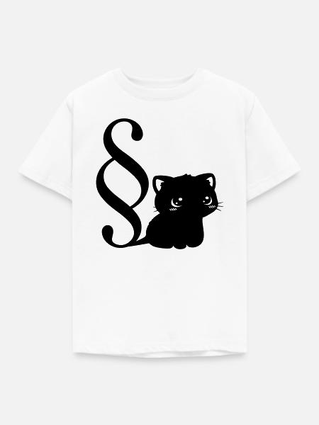 Katzen Gesetze Jura Studium - Kinder T-Shirt - Weiß