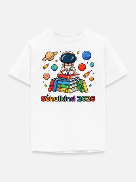Astronaut im Lernstack 2026 - Kinder T-Shirt - Weiß