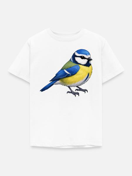 Blaumeise - Kinder T-Shirt - Weiß