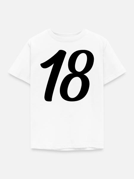 18 - Kinder T-Shirt - Weiß