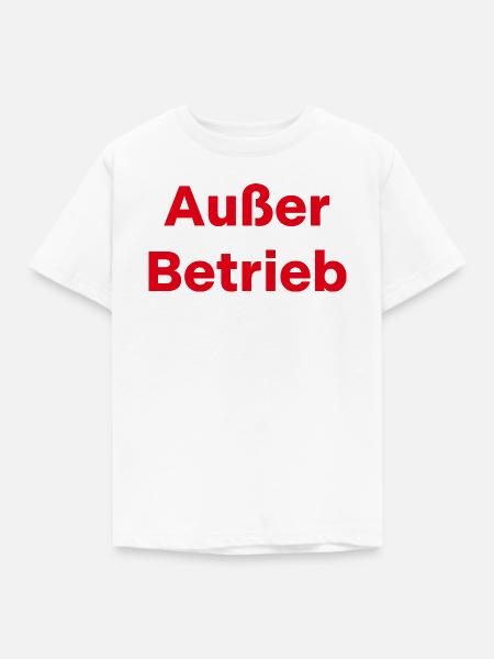 Außer Betrieb - Kinder T-Shirt - Weiß