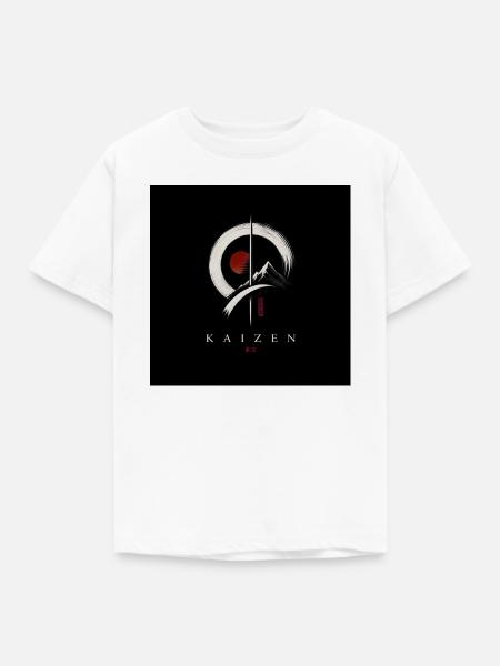 Kaizen Tokyo Zen Bergpinsel - Kinder T-Shirt - Weiß