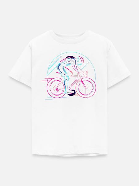 Radfahrer Steampunk - Kinder T-Shirt - Weiß