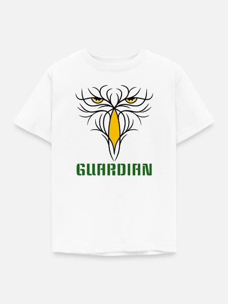GUARDIAN - Stylisches Raubvogel - Design - Kinder T-Shirt - Weiß