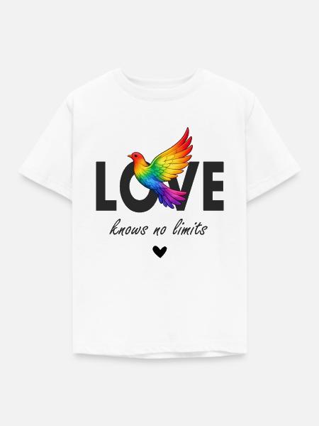 Friedenstaube Liebe - Kinder T-Shirt - Weiß