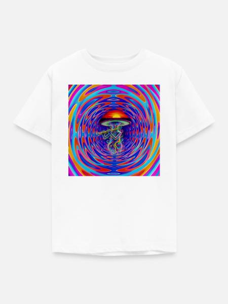 70s_Goa_Mushroom_ - Kinder T-Shirt - Weiß
