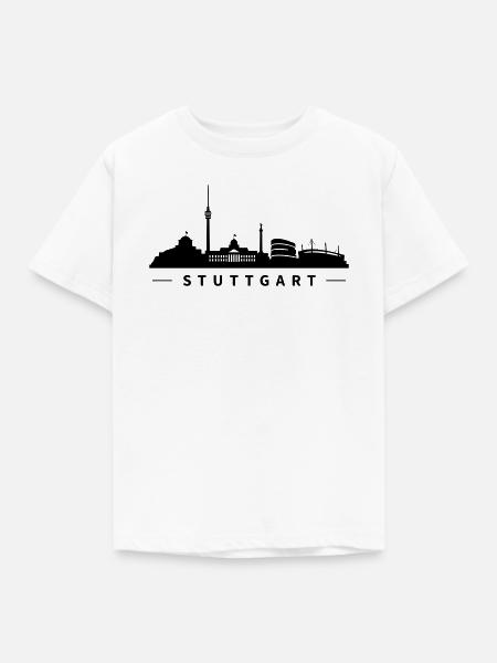 Skyline Stuttgart - Kinder T-Shirt - Weiß