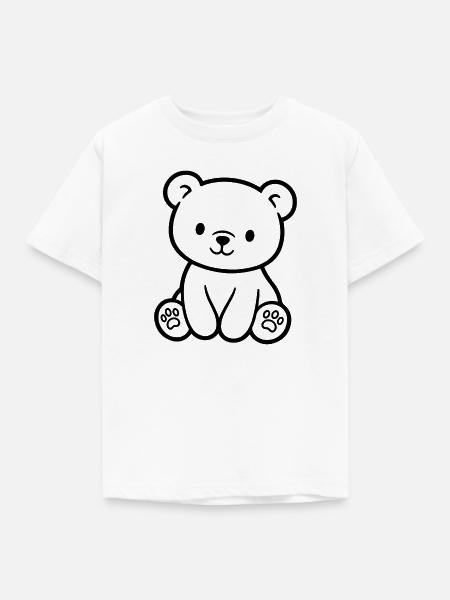 Niedlicher Teddybär für Babys und Kinder - Kinder T-Shirt - Weiß