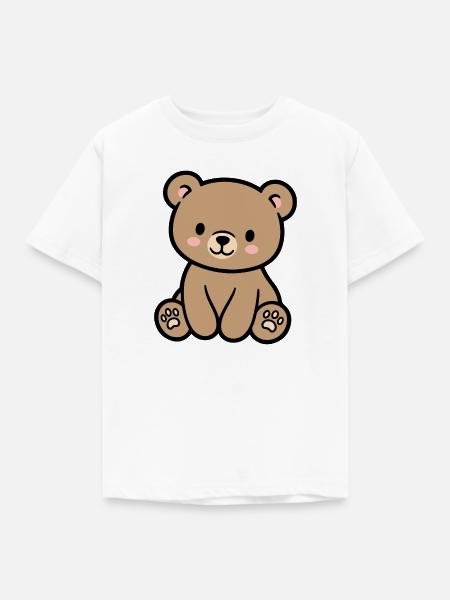 Bunter Teddybär für Kinder - Kinder T-Shirt - Weiß