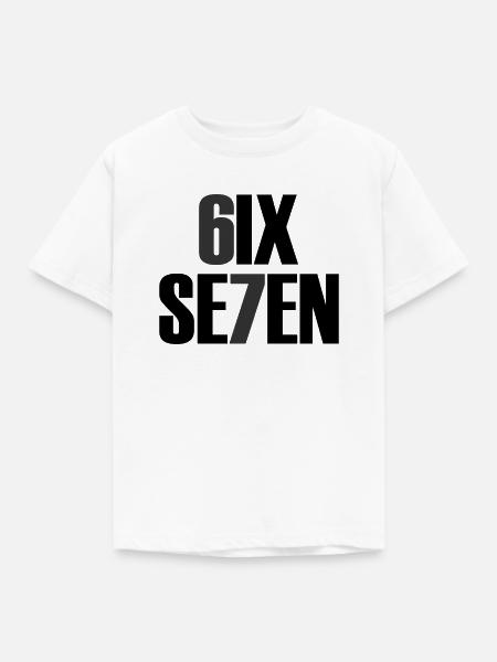 Six Seven - 67 - Meme - Basketball - 6-7 - Kinder T-Shirt - Weiß