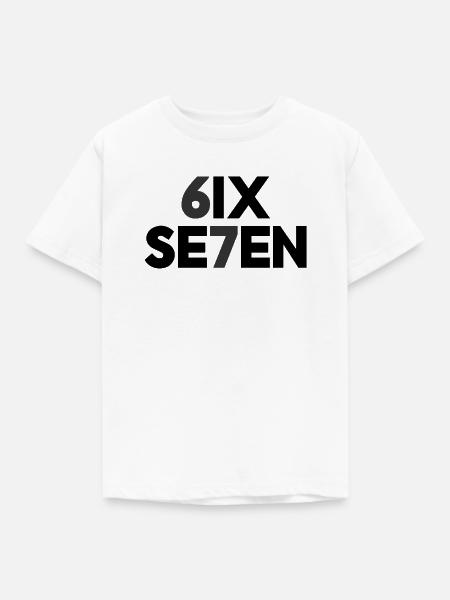 Six Seven - 67 - Meme - Basketball - 6-7 - Kinder T-Shirt - Weiß