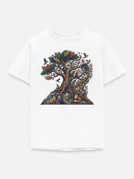 Waldbaum der Nachtwesen - Kinder T-Shirt - Weiß