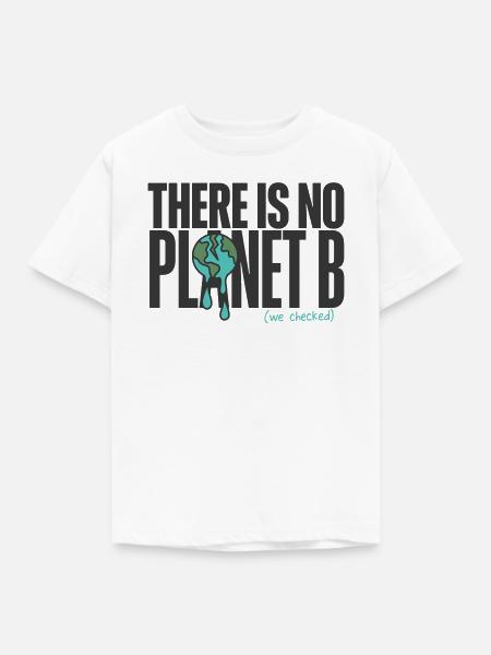 No Planet B Klimaschutz - Kinder T-Shirt - Weiß