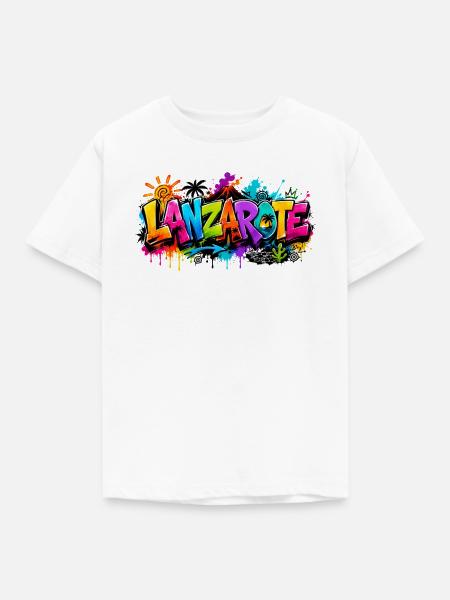 Lanzarote - Graffiti - Canary Islands - Kanaren - Kinder T-Shirt - Weiß