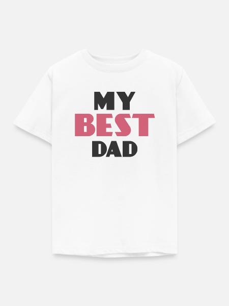 Mein bester Vater Bold Pink - Kinder T-Shirt - Weiß