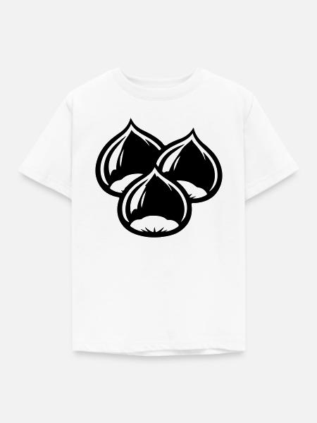 Kastanien Symbol - Kinder T-Shirt - Weiß