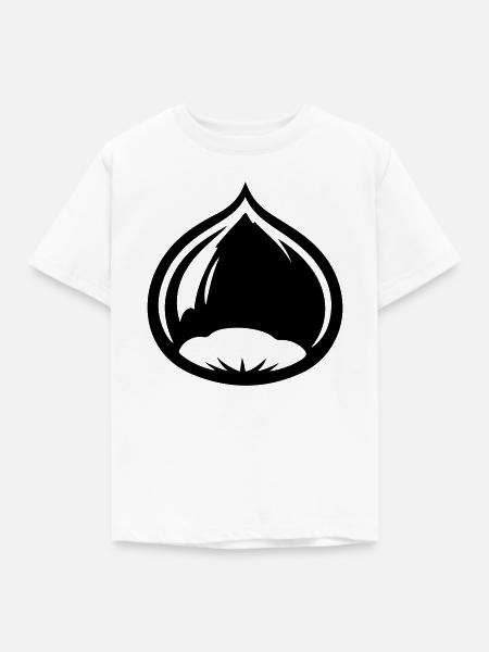 Kastanie Logo - Kinder T-Shirt - Weiß