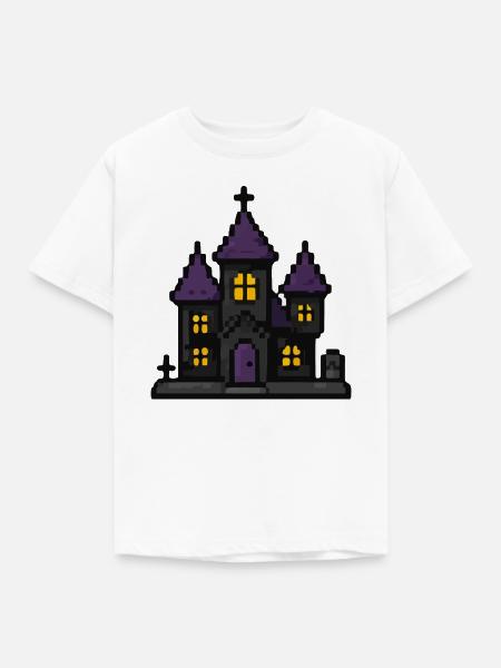 Purpurnacht-Spukhaus - Kinder T-Shirt - Weiß