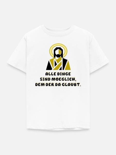 Jesus modern mit spruch  - Kinder T-Shirt - Weiß