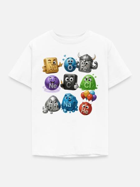 Chemische Elemente - Kinder T-Shirt - Weiß