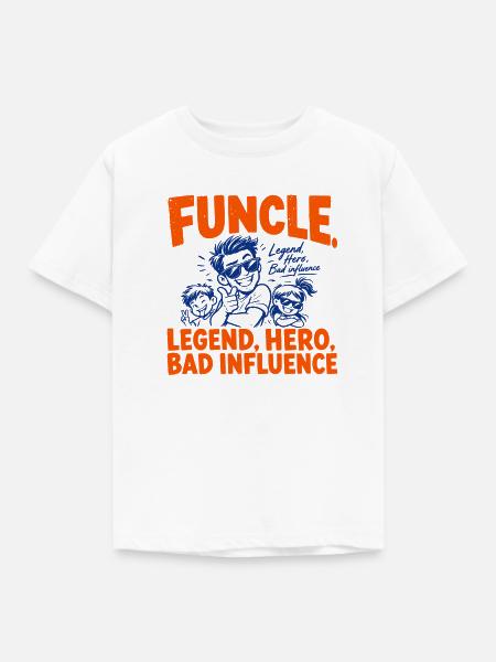 Funcle - Fun Uncle - Kinder T-Shirt - Weiß