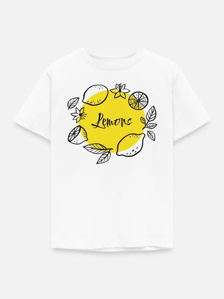 Zitronen  - Kinder T-Shirt - Weiß