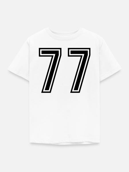 77 Zahl symbol - Kinder T-Shirt - Weiß