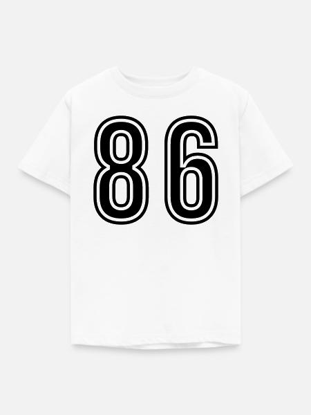 86 Zahl symbol - Kinder T-Shirt - Weiß