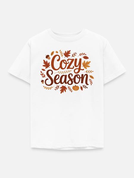 Gemütliche Saison - Kinder T-Shirt - Weiß