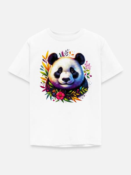 Panda - Kinder T-Shirt - Weiß