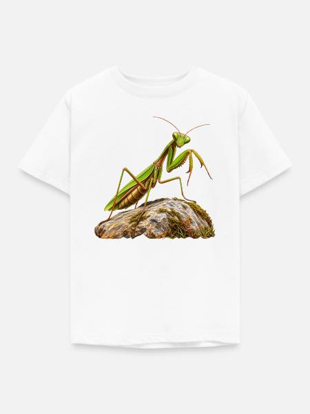 Gottesanbeterin - Kinder T-Shirt - Weiß
